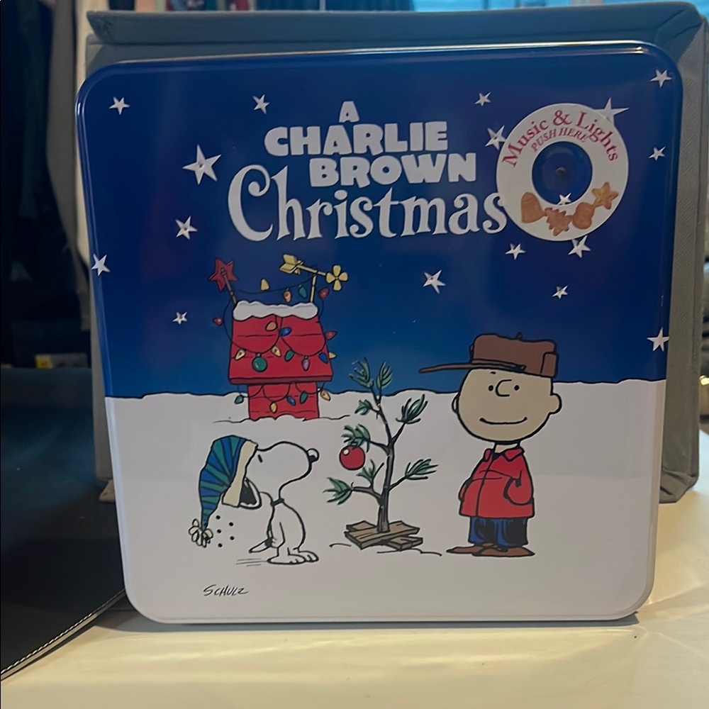 Charlie Brown Christmas Music & Lights Tin